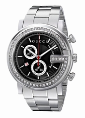 Gucci Watches : YA101324 Quartz Chronograph Date Diamond Bezel Stainless Steel Men Watch