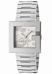 Gucci Watches : YA108502 Quartz Silver Dial Stainless Steel Women Watch