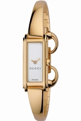 Gucci Watches : YA109527 Quartz White Dial Gold Tone Stainless Steel Women Watch