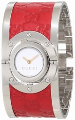 Gucci Watches : YA112435 Quartz White Dial Red Leather Women Watch