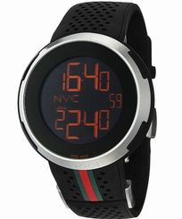 Gucci Watches : YA114103 Quartz Digital Dial Black Rubber Strap Men Watch