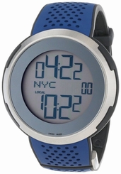 Gucci Watches : YA114105 Quartz Digital Dial Blue Rubber Men Watch