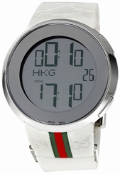 Gucci Watches : YA114214 Quartz Digital Dial White Rubber Strap Men Watch