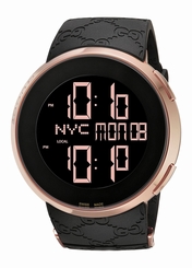 Gucci Watches : YA114230 Black Dial Gold Tone Band Men Watch