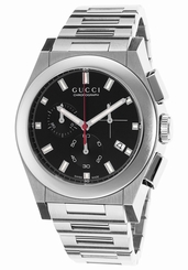 Gucci Watches : YA115235 Quartz Chronograph Black Dial Date Stainless Steel Men Watch