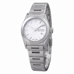 Gucci Watches : YA115501 Quartz Steel White Dial Steel Band Women Watch
