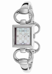 Gucci Watches : YA120517 Quartz Mother Of Pearl Dial Stainless Steel Women Watch