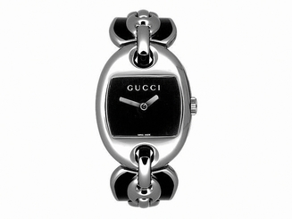 Gucci Watches : YA121301 Quartz Black Dial Stainless Steel and Ceramic Women Watch