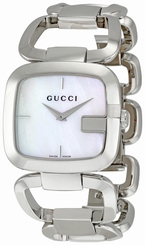 Gucci Watches : YA125404 Quartz Mother Of Pearl Dial Stainless Steel Women Watch