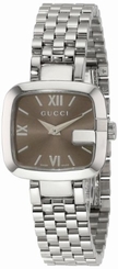 Gucci Watches : YA125516 Quartz Brown Dial Stainless Steel Women Watch