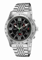Gucci Watches : YA126205 Quartz Chronograph Black Dial Date Stainless Steel Men Watch