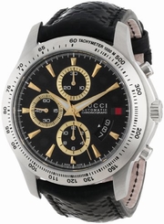 Gucci Watches : YA126237 Automatic Chronograph Date Black Leather Men Watch