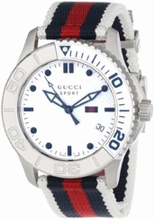 Gucci Watches : YA126239 Quartz Analog Date Multicolour Nylon Men Watch