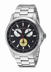 Gucci Watches : YA126267 Black Dial Stainless Steel Band Men Watch