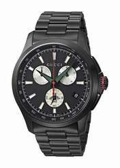 Gucci Watches : YA126268 Black Dial Stainless Steel Band Men Watch