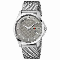 Gucci Watches : YA126301 Quartz Gray Dial Date Stainless Steel Men Watch