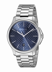 Gucci Watches : YA126316 Blue Dial Stainless Steel Band Women Watch