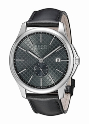 Gucci Watches : YA126319 Automatic Small Second Dial Date Black Leather Women Watch