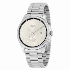 Gucci Watches : YA126320 Silver (diamond Pattern) Automatic Men Watch