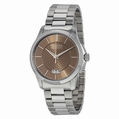 Gucci Watches : YA126431 Brown Diamond Pattern Automatic Women Watch