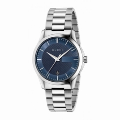 Gucci Watches : YA126440 Quartz Blue Dial Date Stainless Steel Men Watch