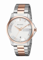 Gucci Watches : YA126473 Silver Dial Stainless Steel Band Men Watch