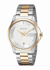 Gucci Watches : YA126474 Silver Dial Stainless Steel Band Men Watch