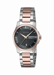 Gucci Watches : YA126527 Grey Dial Stainless Steel Band Women Watch
