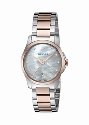 Gucci Watches : YA126544 Mother Of Pearl Dial Stainless Steel Band Women Watch