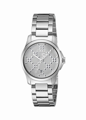 Gucci Watches : YA126551 Silver Dial Stainless Steel Band Women Watch