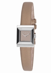 Gucci Watches : YA128502 Quartz Beige Dial Satin Strap Women Watch