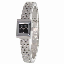 Gucci Watches : YA128507 Quartz Black Dial Stainless Steel Women Watch