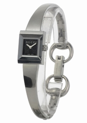 Gucci Watches : YA128512 Quartz Black Dial Stainless Steel Women Watch