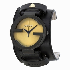 Gucci Watches : YA133202 Quartz Special Grammy Dark Yellow Dial Leather Unisex Watch