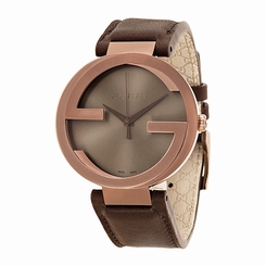 Gucci Watches : YA133207 Quartz Analog Brown Dial Leather Men Watch