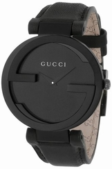Gucci Watches : YA133302 Quartz Analog Black Dial Leather Unisex Watch