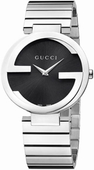 Gucci Watches : YA133307 Quartz Black Dial Stainless Steel Unisex Watch