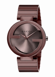 Gucci Watches : YA133317 Brown Dial Stainless Steel Band Women Watch
