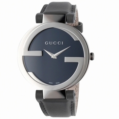 Gucci Watches : YA133501 Quartz Analog Dial Black Leather Women Watch