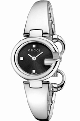 Gucci Watches : YA134501 Quartz Black Dial Stainless Steel Women Watch