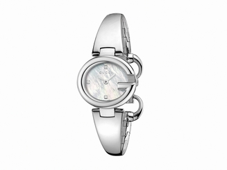 Gucci Watches : YA134504 Quartz Mother Of Pearl Dial Stainless Steel Women Watch