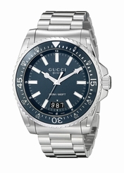 Gucci Watches : YA136203 Blue Dial Stainless Steel Band Men Watch