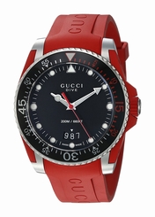 Gucci Watches : YA136309 Quartz Analog Date Red Rubber Men Watch
