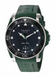 Gucci Watches : YA136310 Quartz Analog Date Green Rubber Men Watch