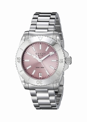 Gucci Watches : YA136401 Pink Dial Stainless Steel Band Women Watch