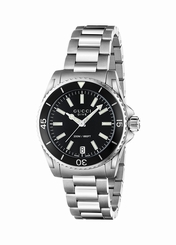 Gucci Watches : YA136403 Black Dial Stainless Steel Band Women Watch