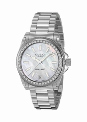 Gucci Watches : YA136406 Mother Of Pearl Dial Stainless Steel Band Women Watch