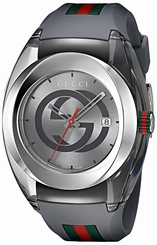 Gucci Watches : YA137109 Grey Dial Plastic Band Men Watch