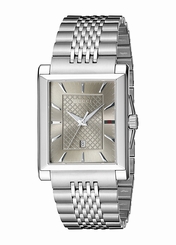 Gucci Watches : YA138402 Brown Dial Stainless Steel Band Men Watch