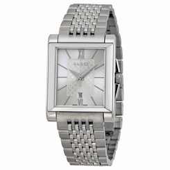 Gucci Watches : YA138501 Silver (diamante Pattern) Quartz Women Watch
